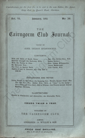 The Cairngorm Club Journal No 36 cover